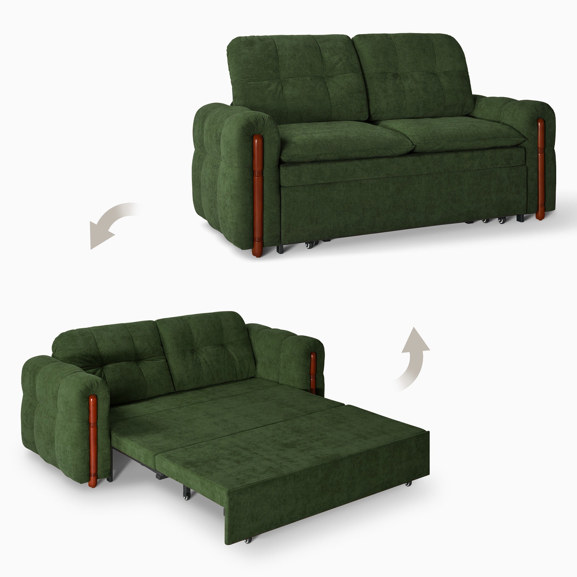 Dark green sofa bed