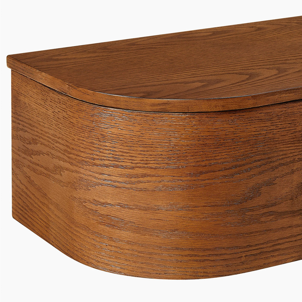 Floating solid wood TV cabinet