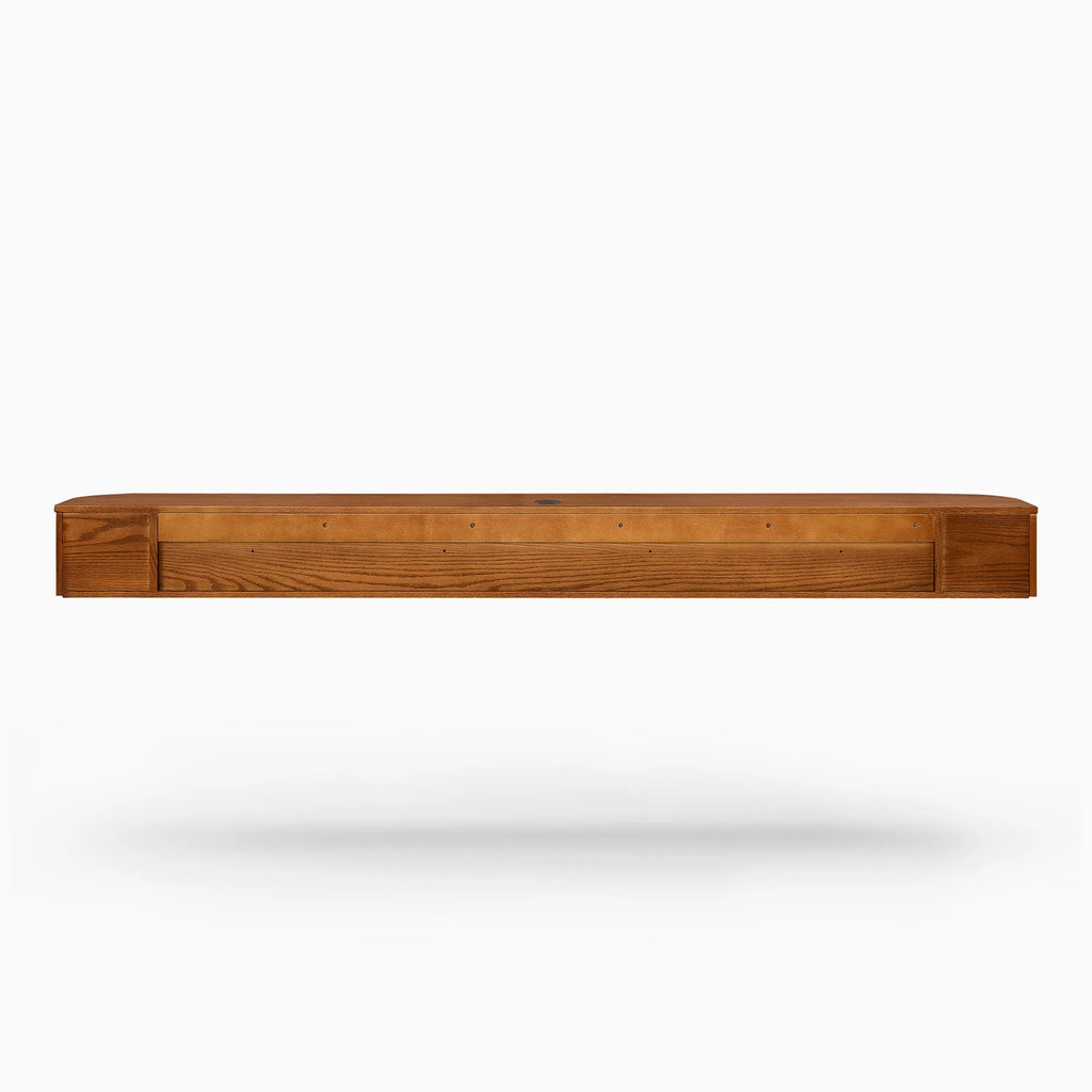 Floating solid wood TV cabinet